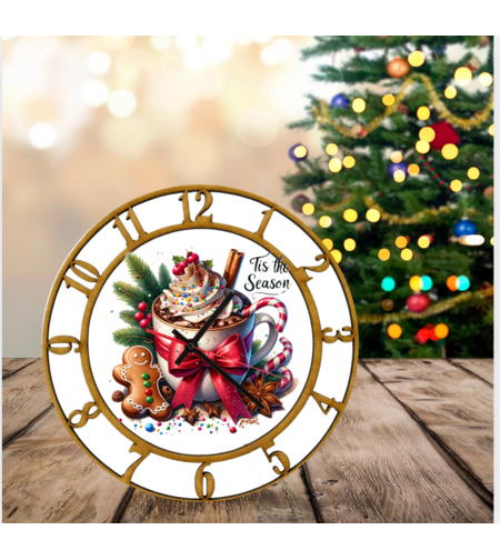 Персонализиран часовник Коледно кафе