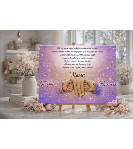 Стъклена дъска за рязане Мама 3