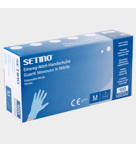 SETINO NITRILE BLUE PREMIUM Еднократни ръкавици от нитрил