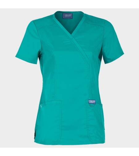 Дамска медицинска туника CHEROKEE WRAP TEAL BLUE WWE610