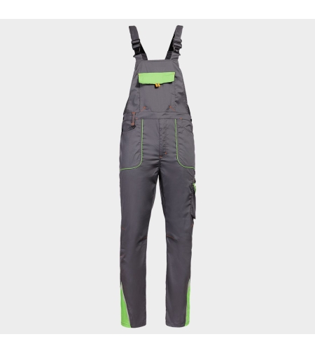 Работен полугащеризон PRISMA LIGHT STRETCH GREY/GREEN