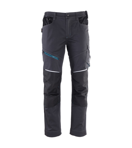 REVOLT 4STRETCH GREY/BLACK/PETROL Работен панталон