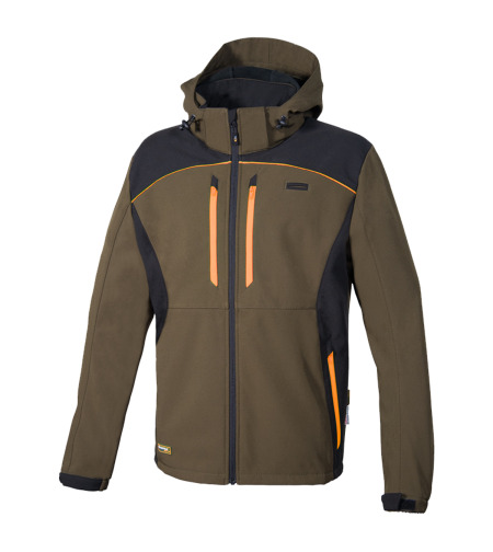 KLARBO SOFTSHELL WINTER BROWN/BLACK/ORANGE Работно яке