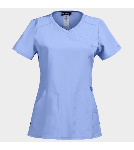 Дамска медицинска туника CHEROKEE WRAP LIGHT BLUE CKE2625A