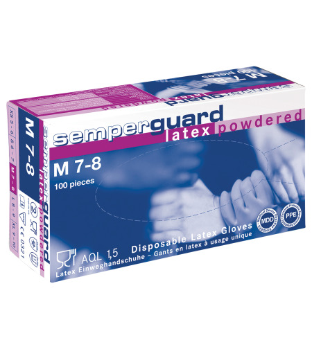 SEMPERGUARD LATEX POWDERED Еднократни ръкавици от латекс
