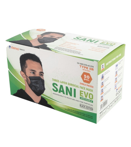 SANI EVO BLACK - TYPE IIR - 50 бр. Медицинска маска