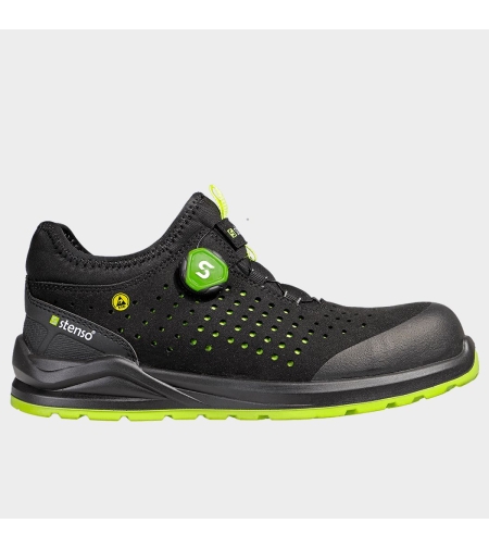Работни обувки JETT S1PS ESD BLACK/GREEN