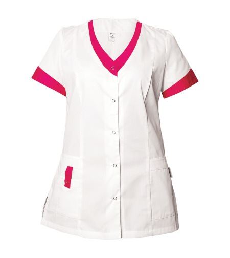 ALEGRA WHITE/DARK PINK Дамска медицинска туника