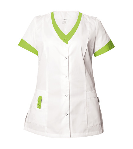 ALEGRA WHITE/LIGHT GREEN Дамска медицинска туника
