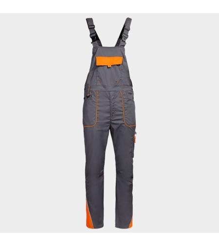 Работен полугащеризон PRISMA LIGHT STRETCH GREY/ORANGE