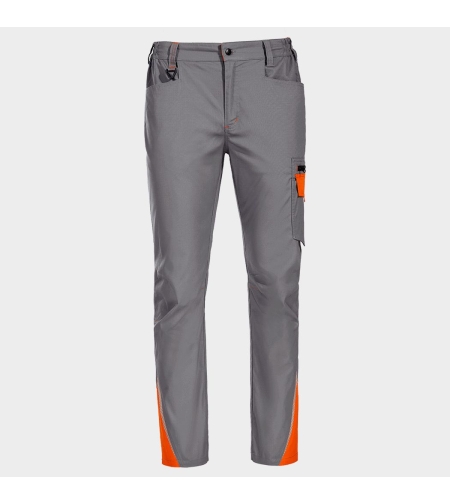 Работен панталон PRISMA LIGHT STRETCH GREY/ORANGE