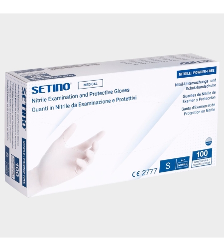 SETINO NITRILE WHITE Нитрилни ръкавици без пудра