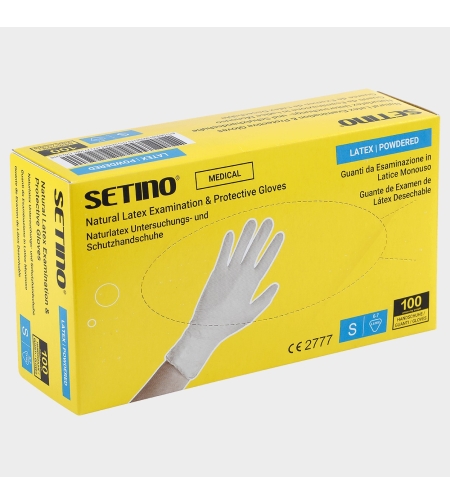 SETINO LATEX WHITE P Еднократни ръкавици от латекс