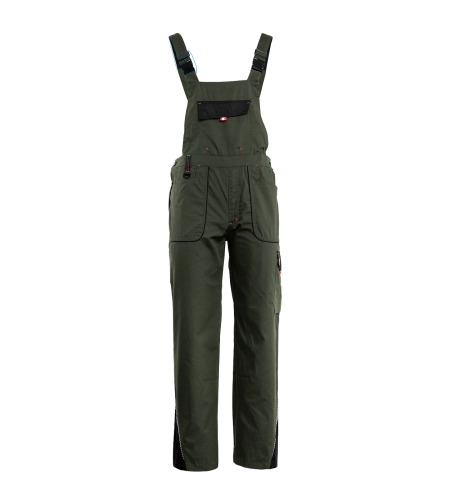 PRISMA SUMMER OLIVE/BLACK Работен полугащеризон
