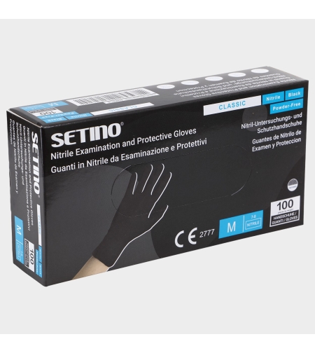 SETINO NITRILE BLACK Еднократни ръкавици от нитрил