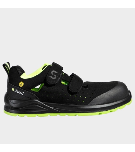 Работни сандали JETT S1PS ESD BLACK/GREEN