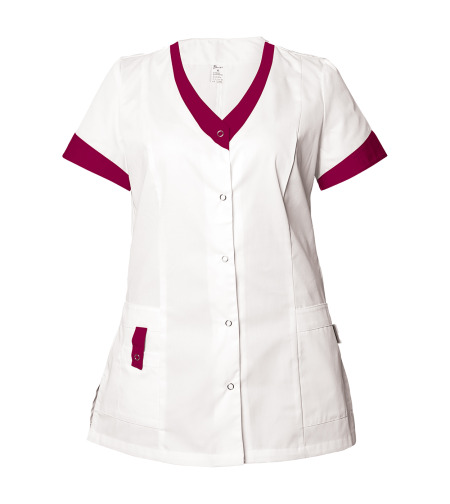 ALEGRA WHITE/BORDEAUX Дамска медицинска туника