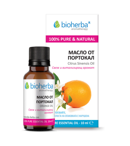 МАСЛО ОТ ПОРТОКАЛ, Orange essential oil, Биохерба, 10 мл.