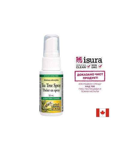 Tea Tree Spray/ Чаено дърво спрей за тяло, 30 ml Natural Factors