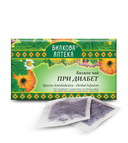 Антидиабет, 20 филтърни пакетчета, 30 гр. Биохерба