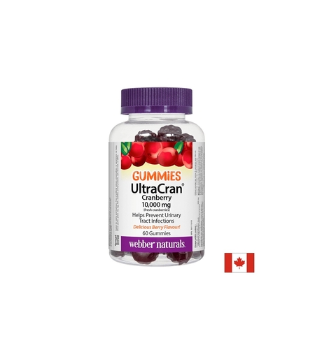 UltraCran Cranberry 10000 mg (fresh cranberries) - Червена боровинка гъми, 60 желирани таблетки