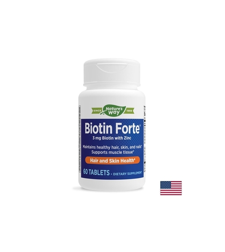 Biotin Forte® - Биотин форте® с цинк, 60 таблетки Nature’s Way