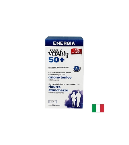 Жизненост и енергия 50+ SanaVitality, 12 сашета с течност х 10 ml