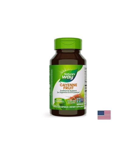 Cayenne Fruit/ Лют червен пипер (плод) 450 mg х 100 капсули Nature’s Way