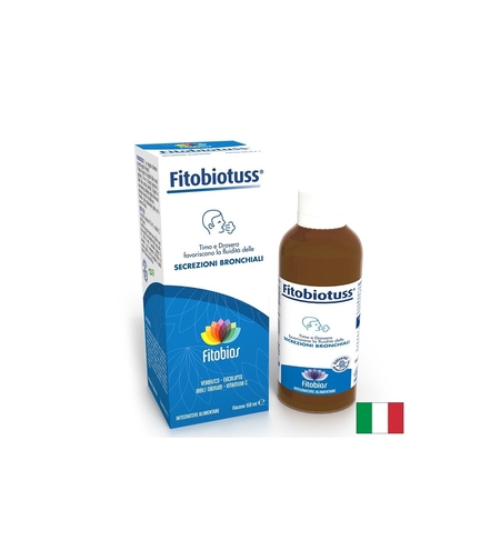 Fitobiotuss - Сироп с Мащерка 800 mg + Лопен 600 mg + Витамин C 80 mg – Облекчение при кашлица и възпалено гърло, 150 ml