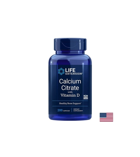 Калций (цитрат) + Витамин D3 - Calcium Citrate with Vitamin D3, 200 капсули