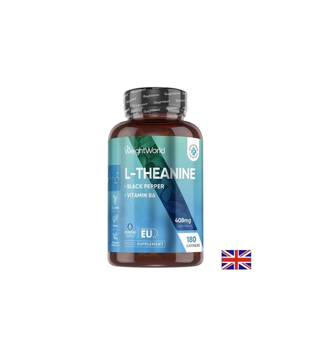 L-Теанин 400 mg + Черен пипер 8 mg Спокойствие, концентрация и нервен баланс 180 капсули
