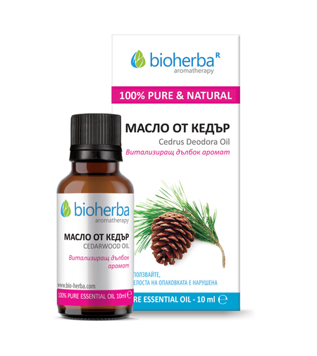 КЕДРОВО МАСЛО, Cedarwood essential oil, Биохерба, 10 мл.