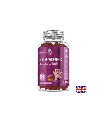 Анемия Желязо 7 mg + Витамин С 10 mg (за деца) 120 желирани таблетки, с вкус на горски плодове