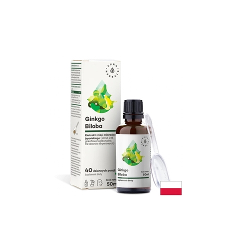 Кръвообращение и мозъчна функция - Гинко Билоба, 50 ml Aura Herbals