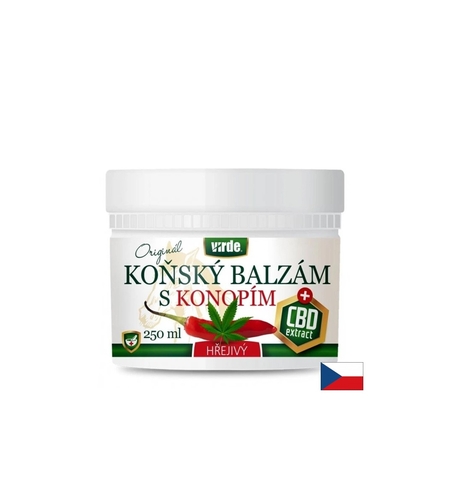Конски балсам с конопено масло и CBD – Загряващ ефект и облекчение при мускулно напрежение, 250 ml гел