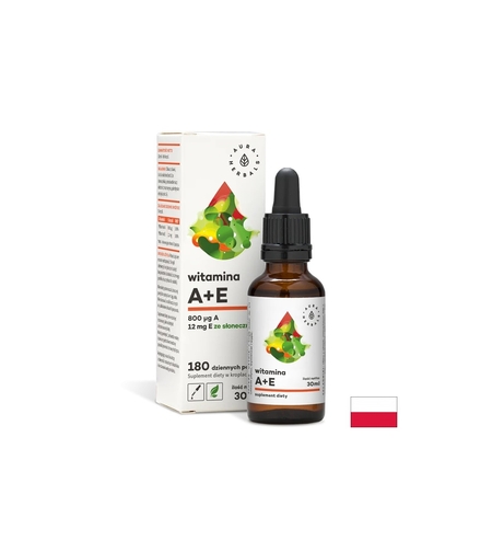Зрение и имунитет - Витамин А (800 μg) + Е (12 mg), 30 ml капки Aura Herbals