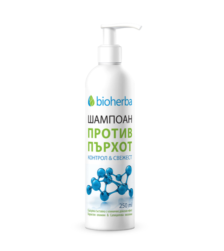 Безсулфатен шампоан против пърхот за чувствителен скалп, който подпомага намаляването на пърхота, почиства нежно и осигурява дълготрайна свежест и комфорт
