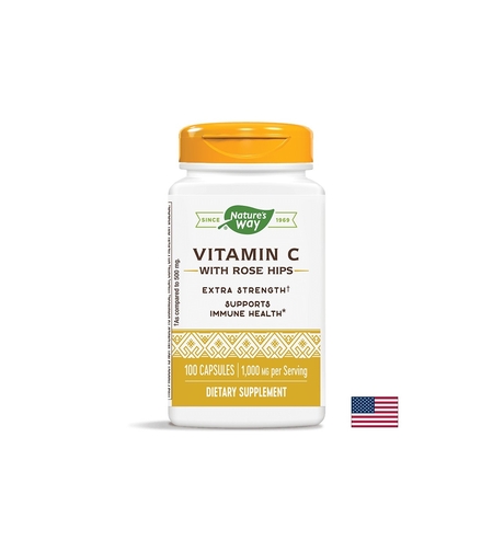 Vitamin C with Rose Hips/ Витамин С 1000 mg & Шипка x 100 капсули Nature’s Way