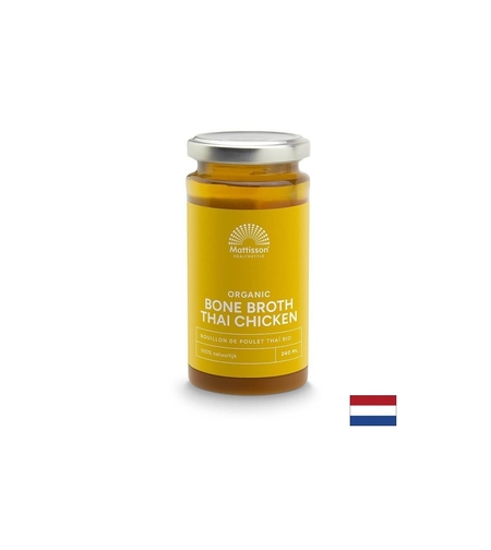 Пилешки костен бульон - био - Със зеленчуци, подправки и сол, 240 ml