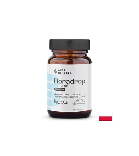 Пробиотик + Витамин D3 Floradrop Имунитет и здраве на червата 10 млрд. CFU, 20 капсули
