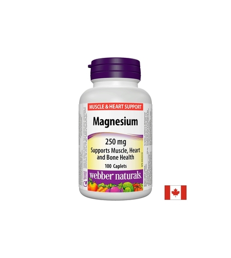 Magnesium/ Магнезий 250 mg x 100 каплети Webber Naturals