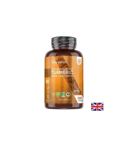 Куркума 480 mg + Джинджифил 20 mg + Черен пипер Здрави стави и добро храносмилане 365 капсули