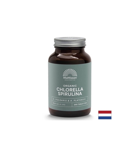 Имунитет, супер антиоксидант - Хлорела и Спирулина, 500 mg x 240 таблетки Mattisson Healthstyle