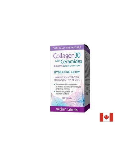 Collagen30® with Ceramides - Колаген + Серамиди, 120 таблетки Webber Naturals