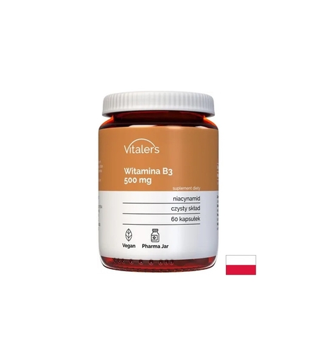 Витамин B3 – За енергия, нервна система и здрава кожа, 500 mg, 60 капсули