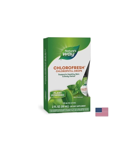 Chlorofresh® Chlorophyll Drops/ Хлорофреш® Хлорофил Капки х 59 ml (без алкохол) с ментов вкус Nature’s Way