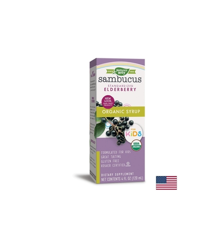 Sambucus Organic Syrup for Kids/ Самбукус Оргáник сироп за деца х 120 ml Nature’s Way