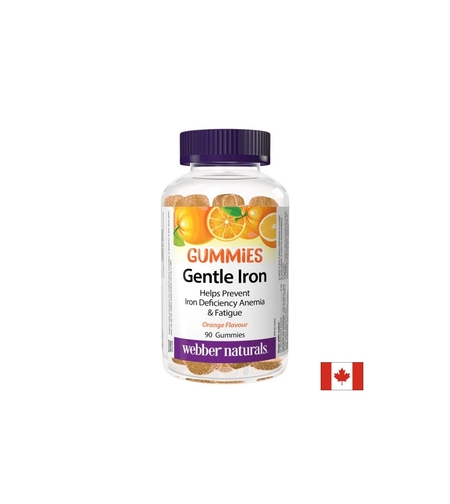 Желязо Гъми 6 mg, 90 желирани таблетки, с вкус на портокал, Webber Naturals