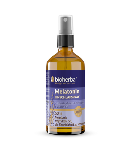 МЕЛАТОНИН СПРЕЙ ЗА СЪН, с Мелатонин, Лавандула, Хмел, 50 мл, Биохерба