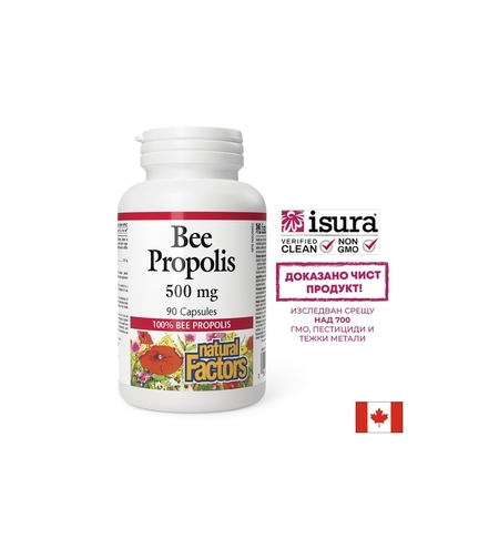 Bee Propolis / Прополис 500 mg х 90 капсули Natural Factors